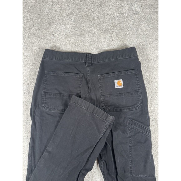 Carhartt Canvas Carpenter Pants Mens Sz 30x30 Relaxed Black Workwear 102291 001 - Picture 1 of 9